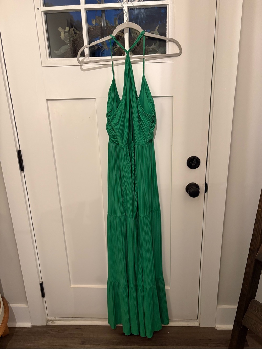 Wishlist Emerald Green Pleated Halter Dress - Picture 2 of 5